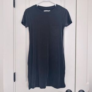 Abercrombie & Fitch Dark Gray/Light Black Tshirt Dress with Pocket Size XS